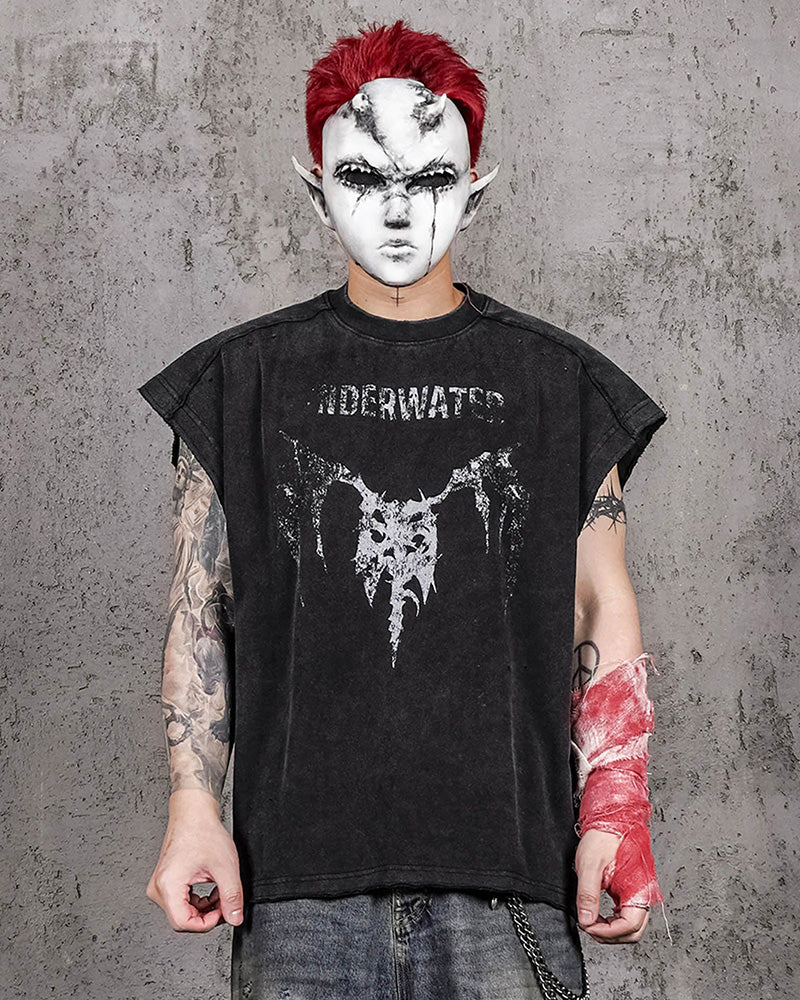 The Hellbound Wing Distressed Vest