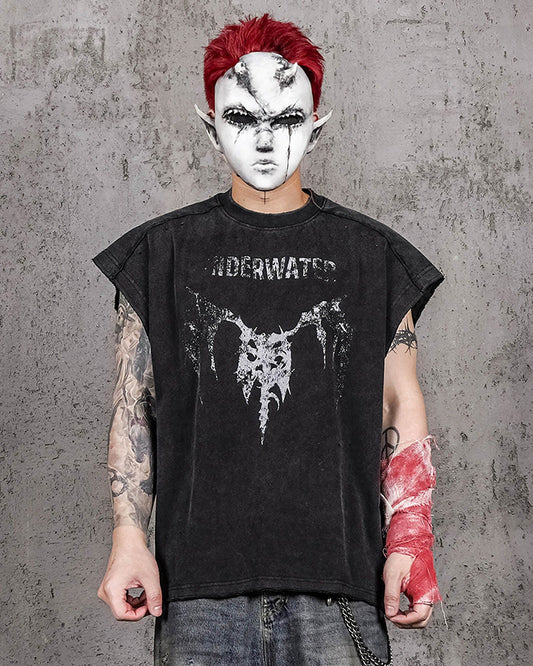 The Hellbound Wing Distressed Vest