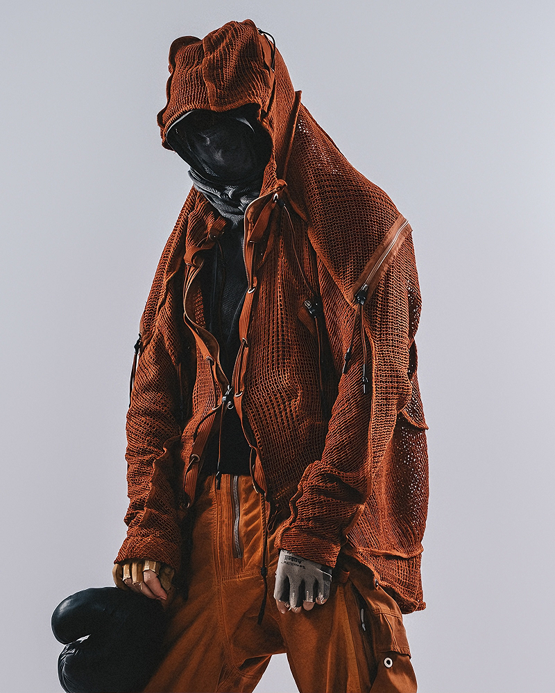 Wasteland Transformable Geometric Mesh Coat