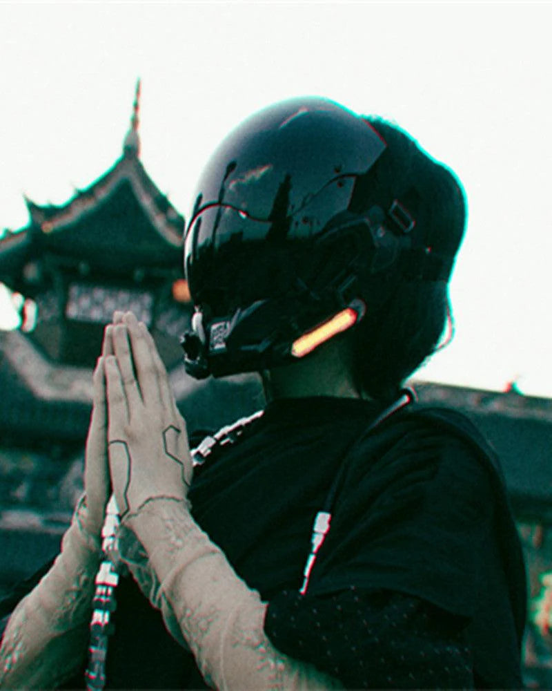 LED Cyberpunk Helmet Mask