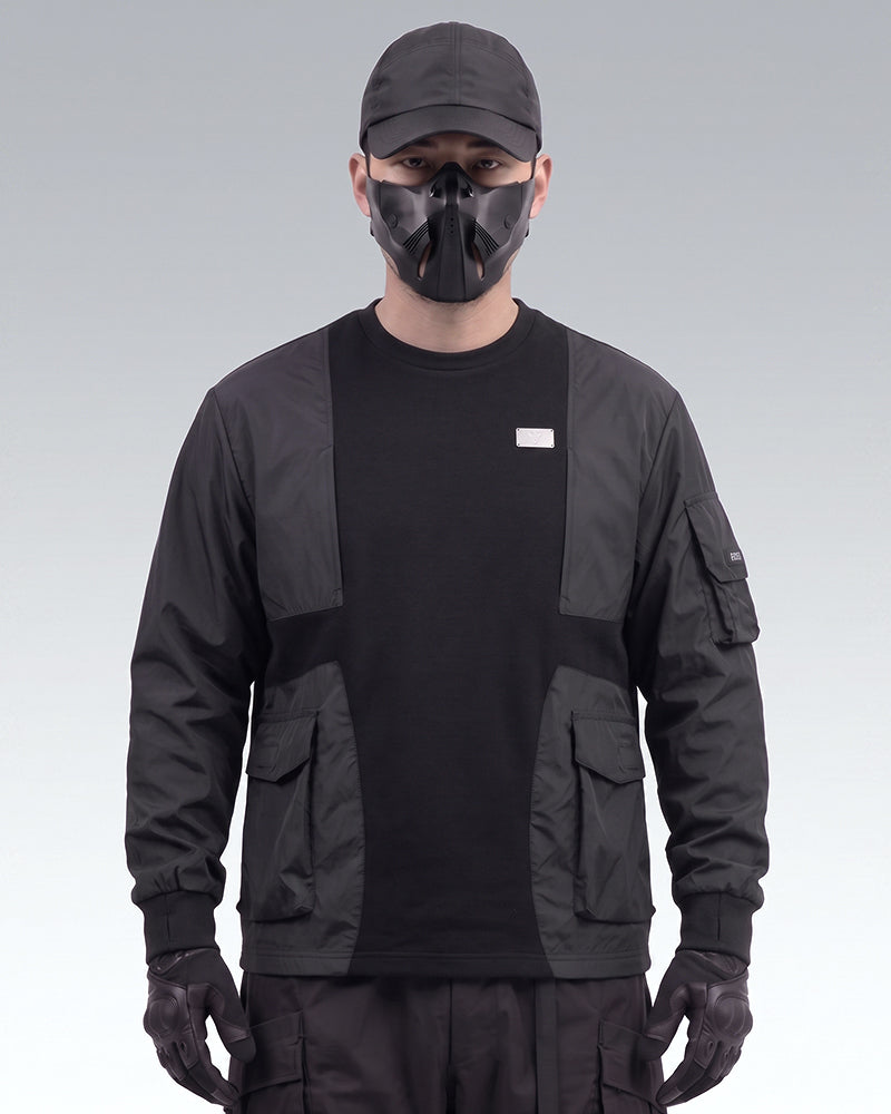 Techwear Functional Patchwork Pullover Sweatshirt
