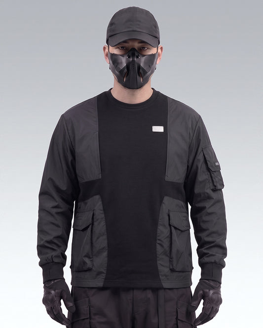 Techwear Functional Patchwork Pullover Sweatshirt