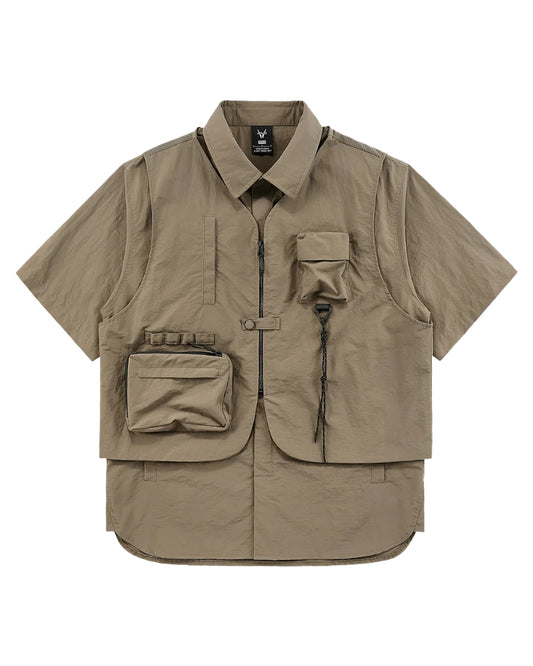 Functional Fake Two-Piece Short Sleeve Tech Shirt