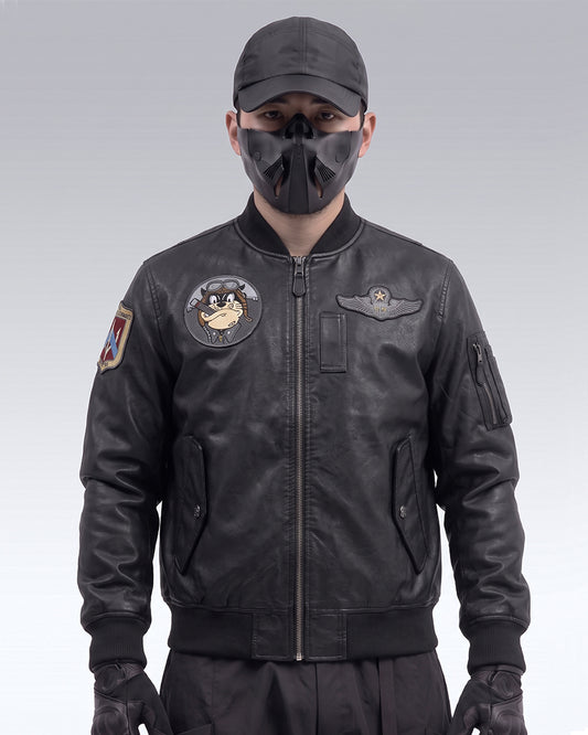 Techwear PU Bomber Jacket
