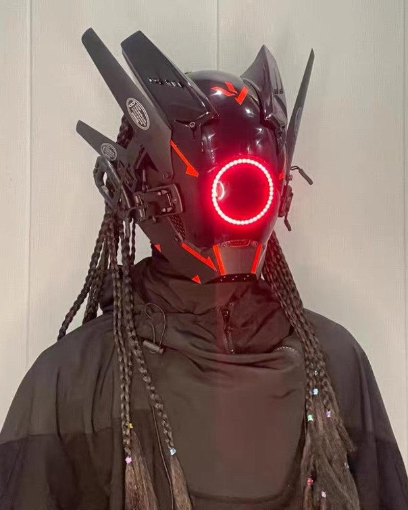 APP-Controlled LED Futuristic Cyberpunk Helmet Mask