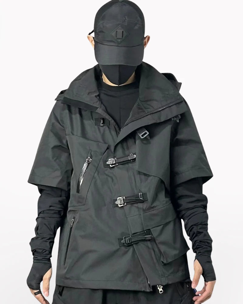 Cyberpunk Functional Waterproof Detachable Sleeves Jacket