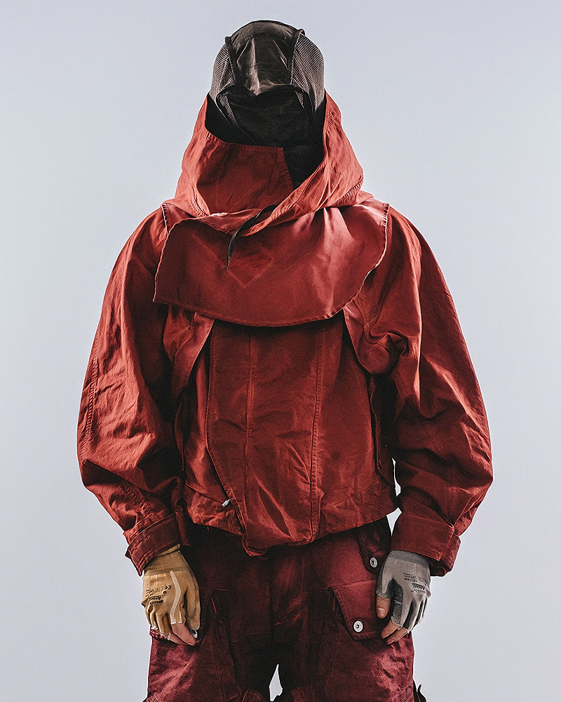 Post-Apocalyptic Patchwork Dirty Wash Jacket