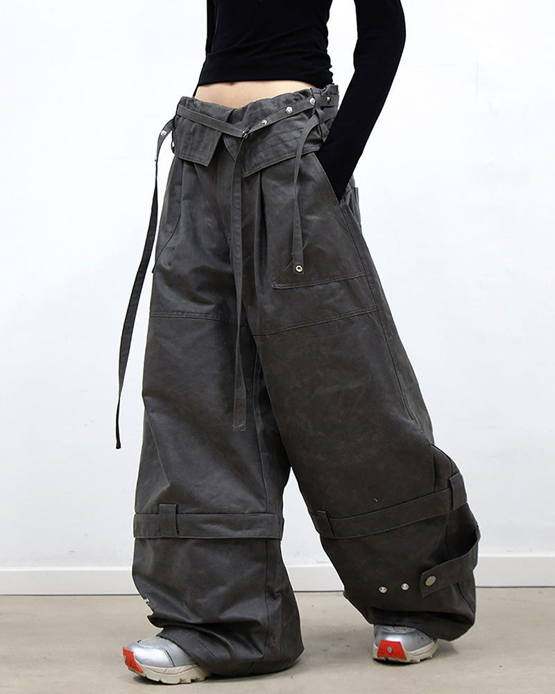 Convertible Foldover-Waist Cargo Pants