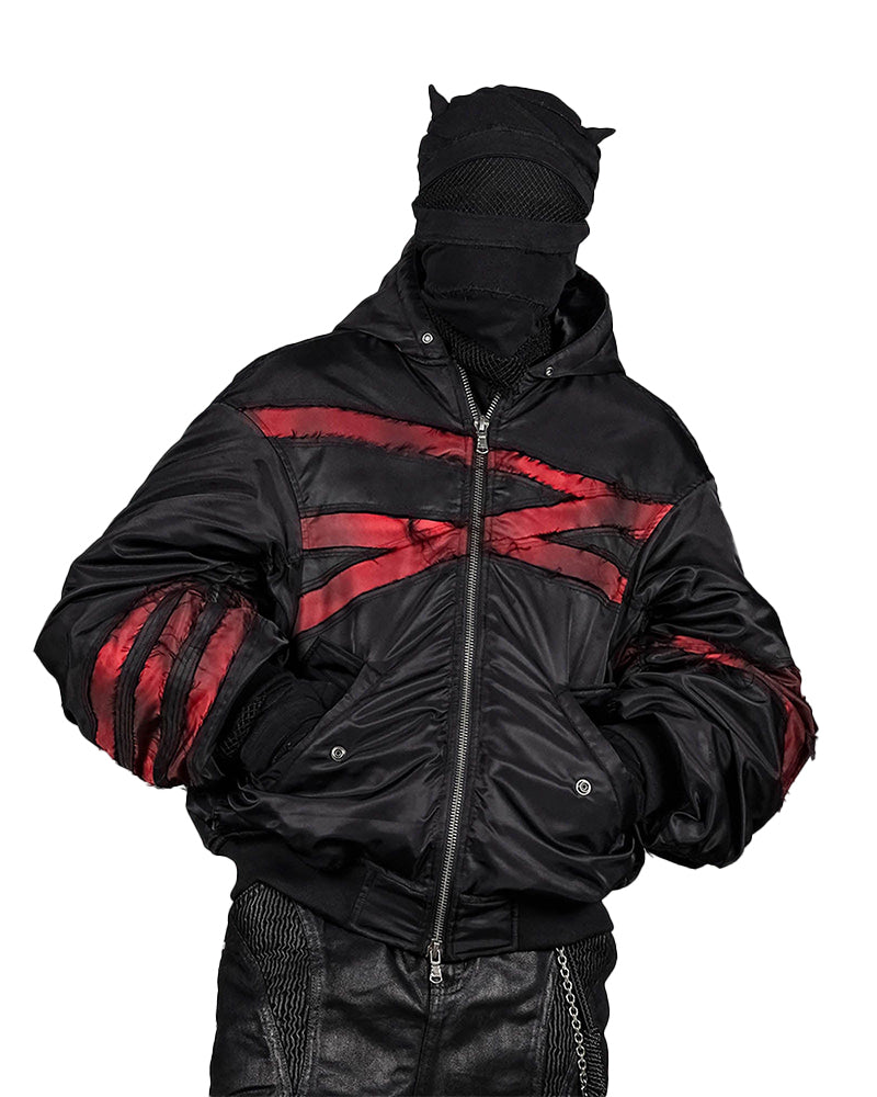Distressed Bondage MA-1 Jacket Red