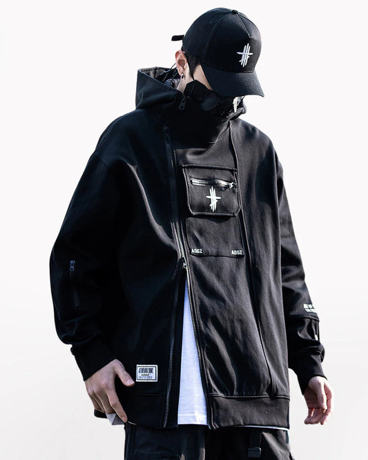 Techwear Cardigan Unisex Zip Up Hoodie