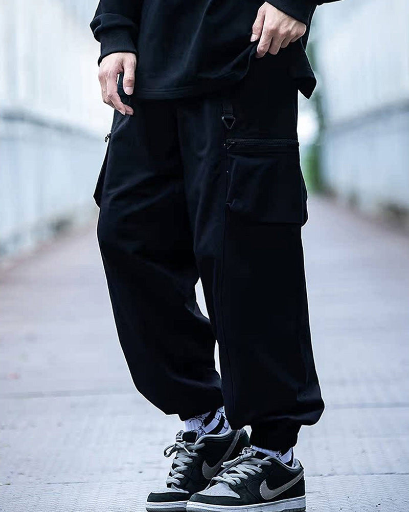 Streetwear Multi-Pocket Strap Techwear Cargo Pants