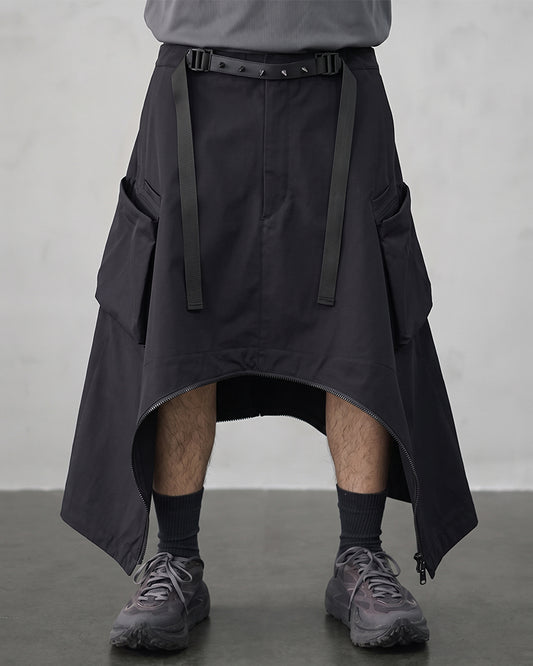 Convertible Hem Wide Leg Techwear Pants