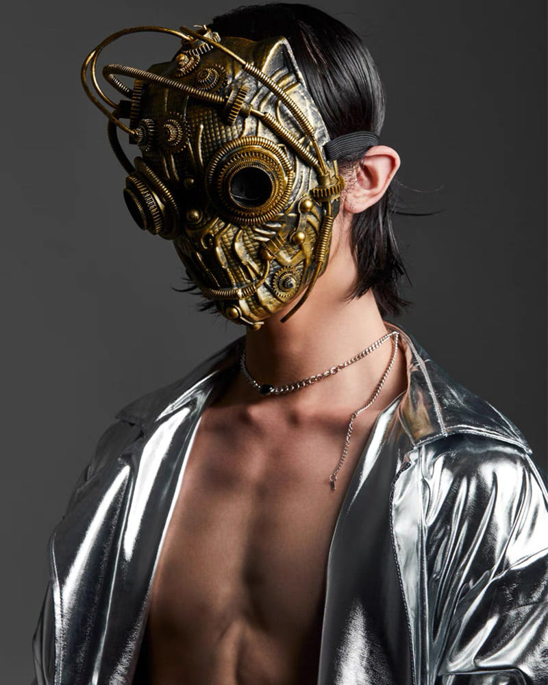 Futuristic Steampunk Gear Mask