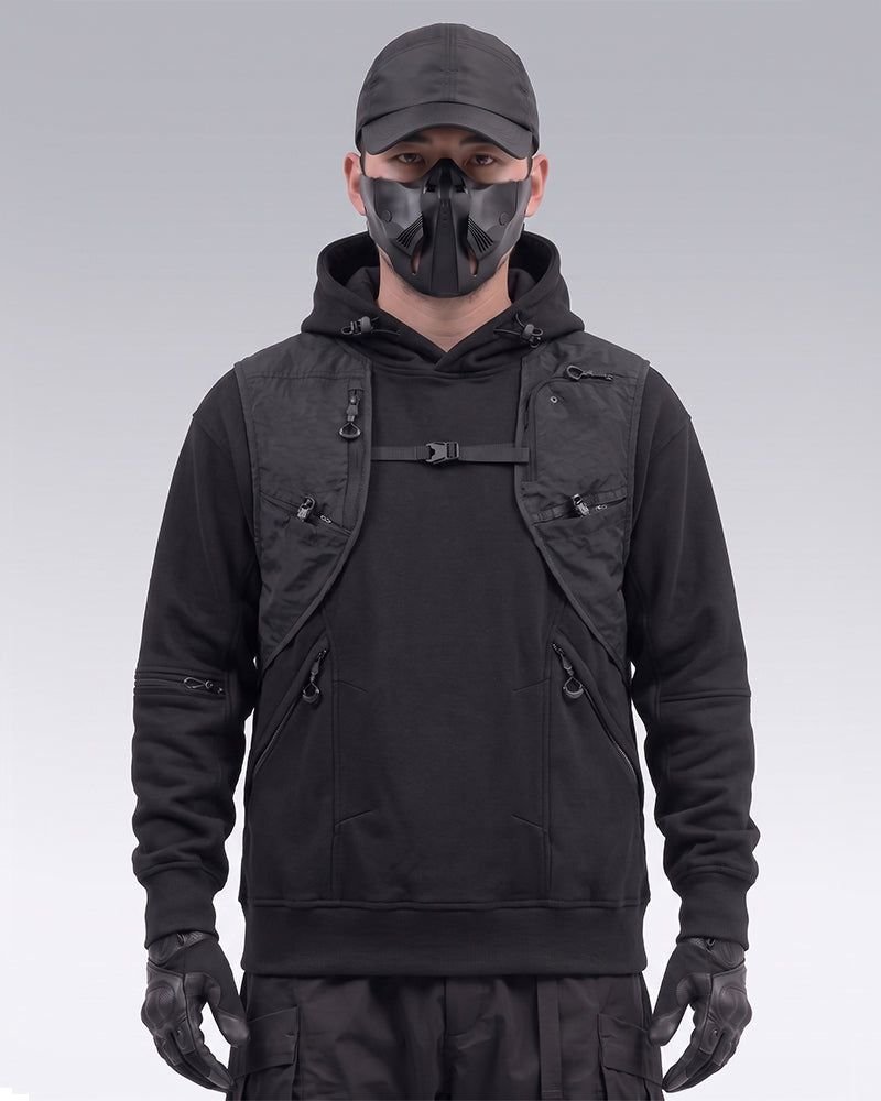 Functional Multi-Pockets Patchwork Hoodie