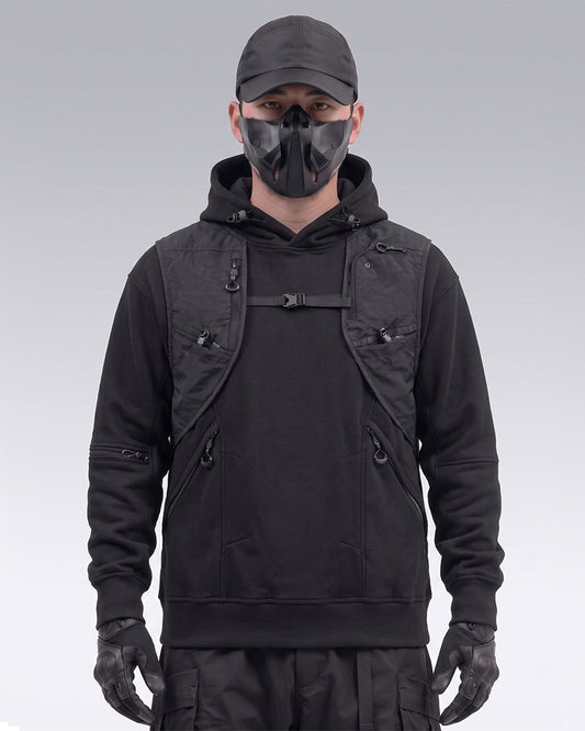 Functional Multi-Pockets Patchwork Hoodie