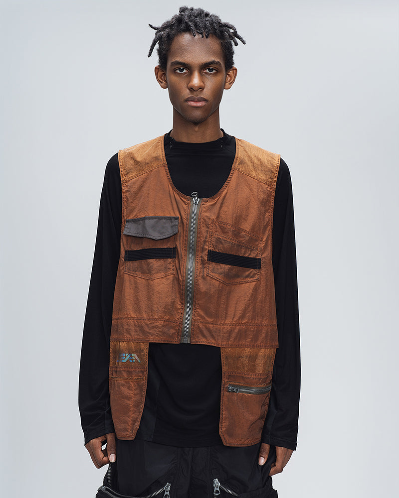Vintage Sleeveless Pocket Utility Vest