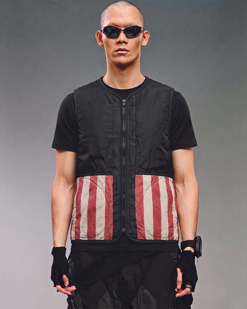 Wasteland Washed Distressed Reversible Vest