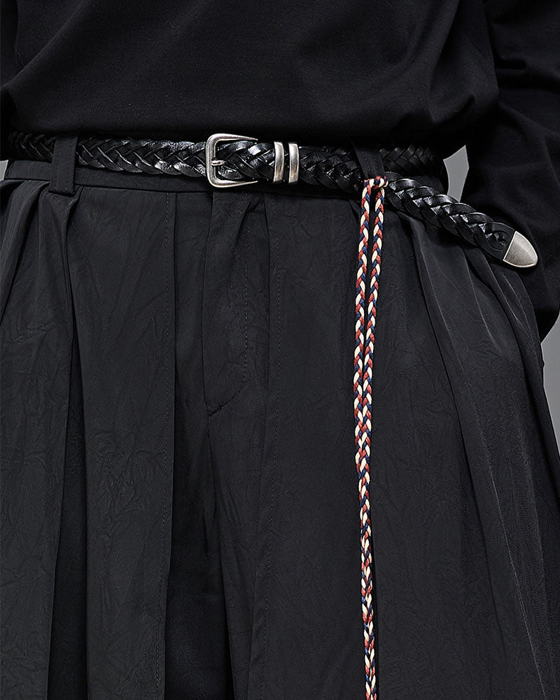 Modern Japanese Woven Leather Belt