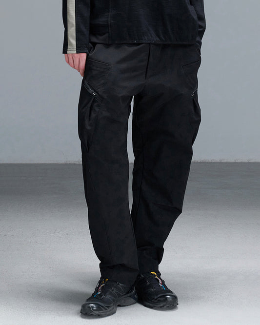 Asymmetric-Zip Soft-Shell Water-Repellent Cavalry Straight Pants