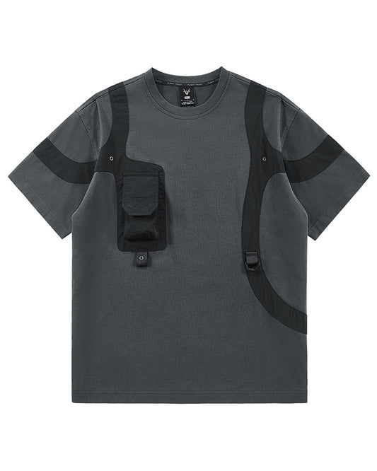 Techwear Color-Block Patchwork Tactical T-Shirt