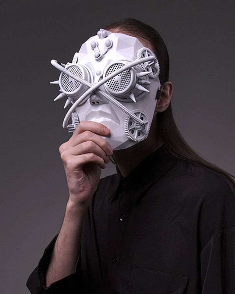 Futuristic Mechanical Rivet Mask