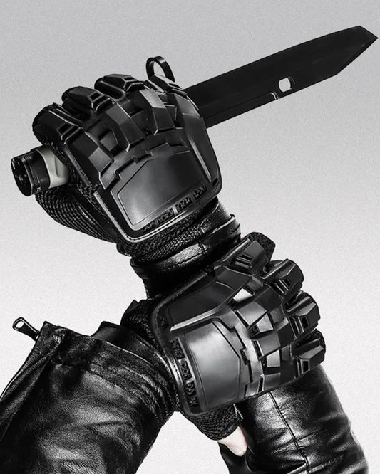 Cyberpunk Fingerless Heavy-Duty Gloves