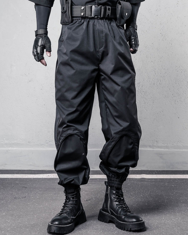 Minimalist Curved Panel Techwear Cargo Pants