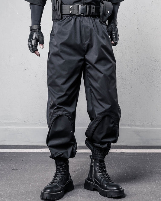 Minimalist Curved Panel Techwear Cargo Pants