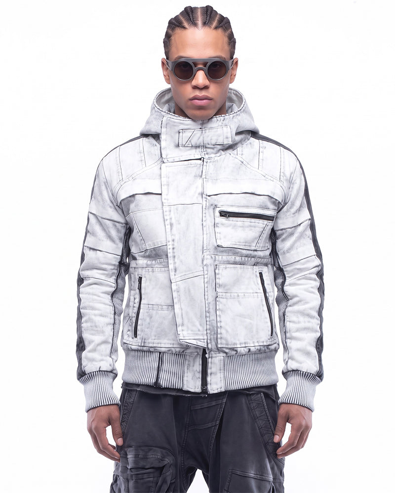 Wasteland Hooded Contrast Folded Trim Jacket