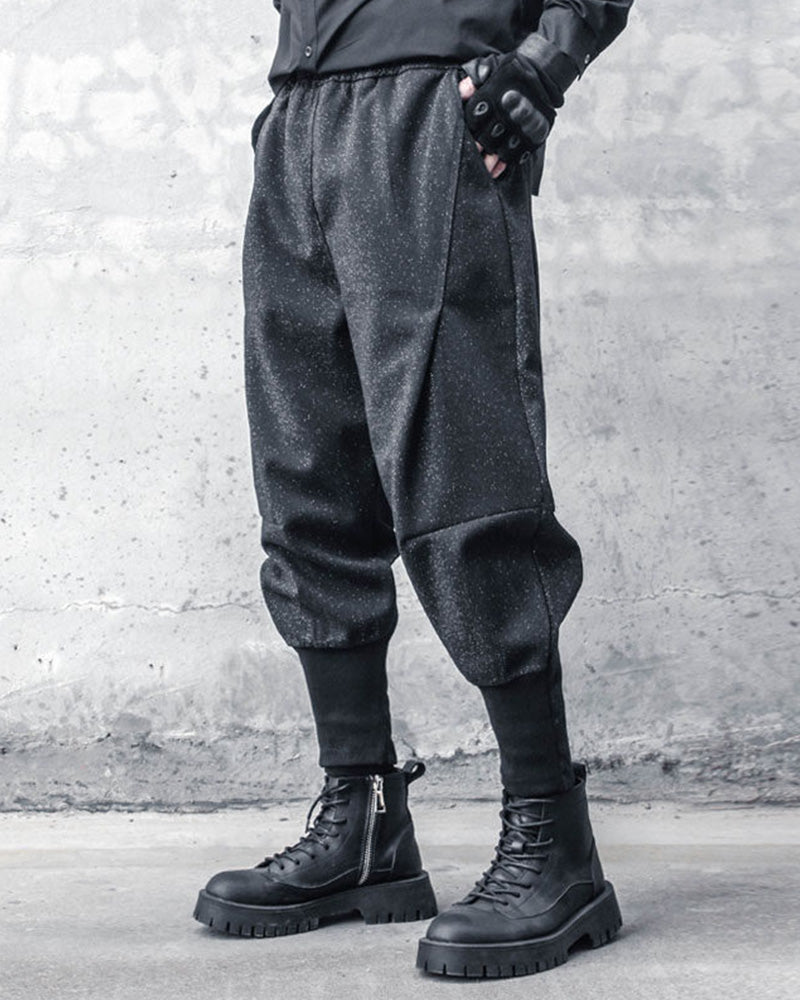 Minimalist Yohji-Style Tapered Harem Pants