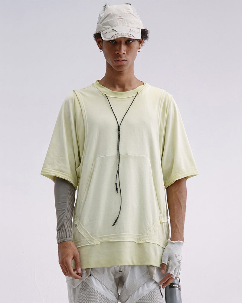 Wasteland Dirty Dye Transformable Sleeve Technical T-Shirt
