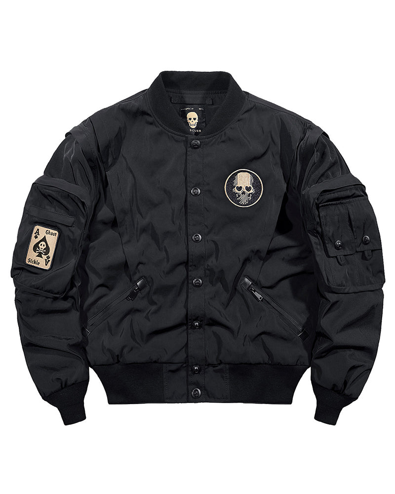 Techwear Winter Skull Bomber Jacket