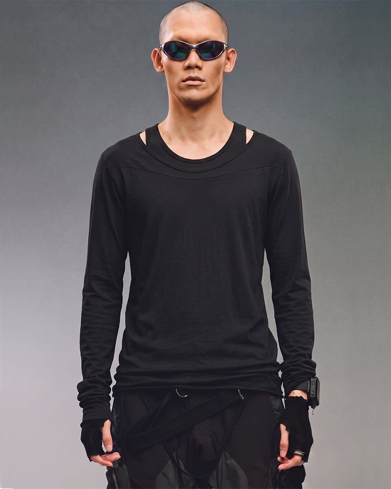 Post-Apocalyptic Wasteland Double-Collar Ninja-Sleeve T-Shirt