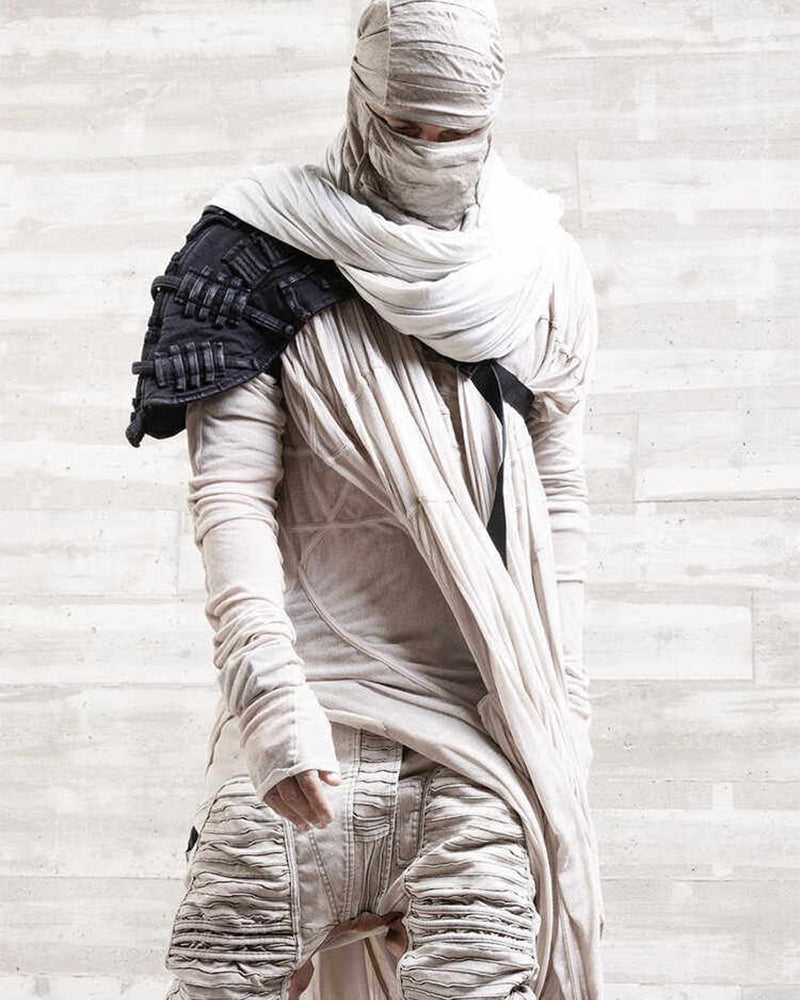 Post-Apocalyptic Draped Hooded Jacket