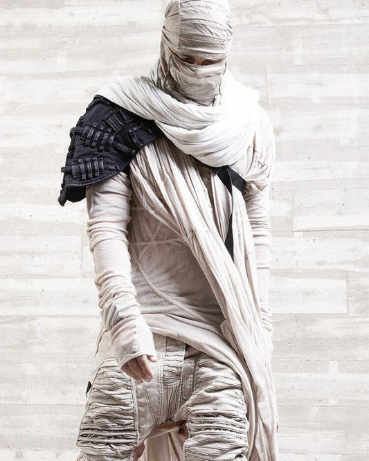 Post-Apocalyptic Draped Hooded Jacket