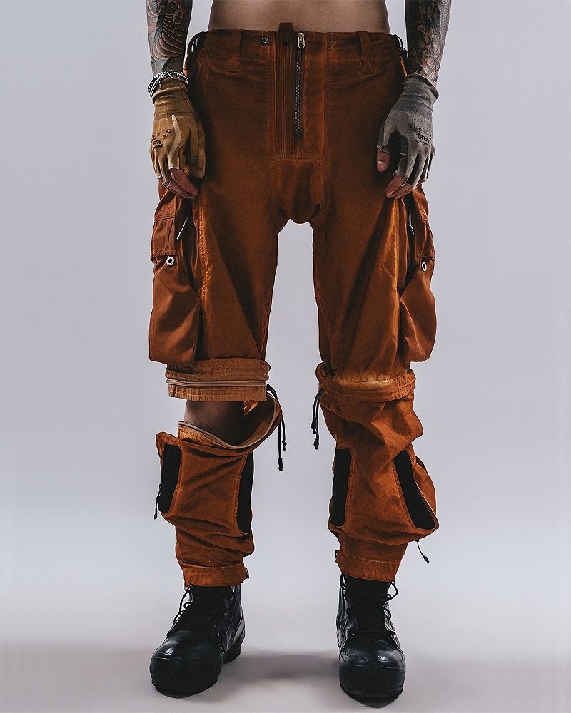 Wasteland 3D Pocket Distressed Convertible Cargo Pants