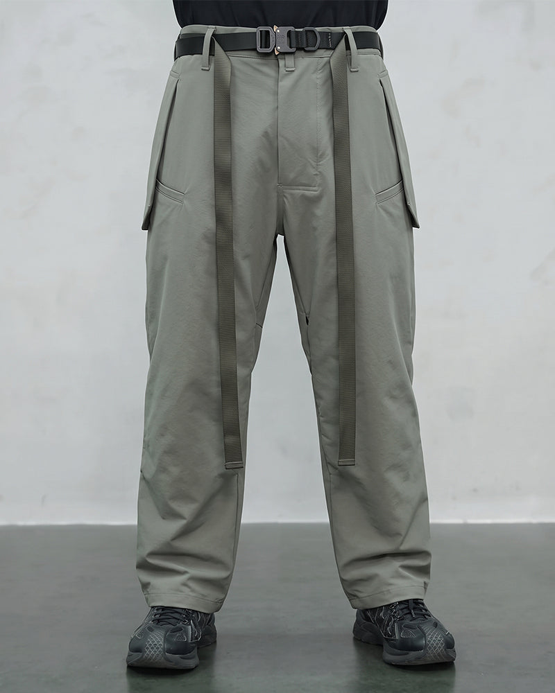 Water-Repellent Straight-Leg Samurai Techwear Pants