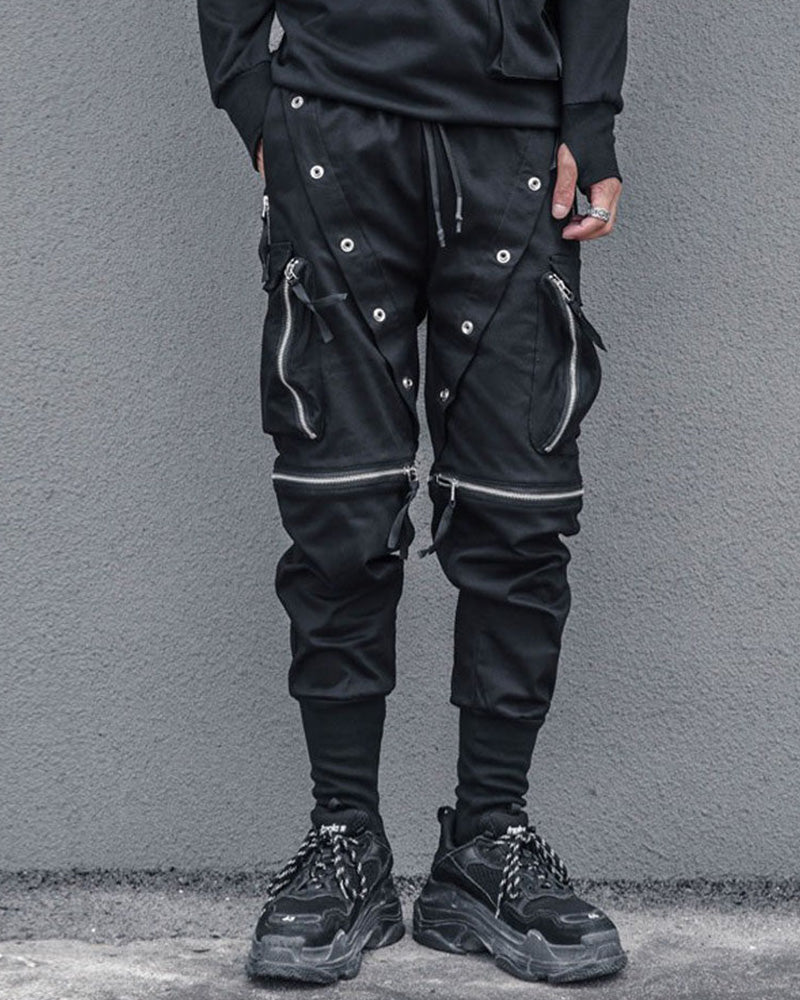 Techwear Multi-Zip Detachable Legs Cargo Pants