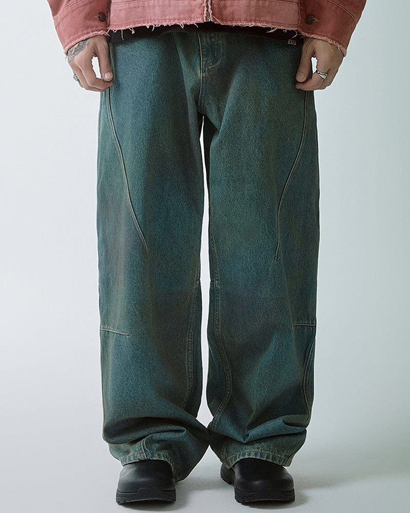 Deconstructed Washed Pants