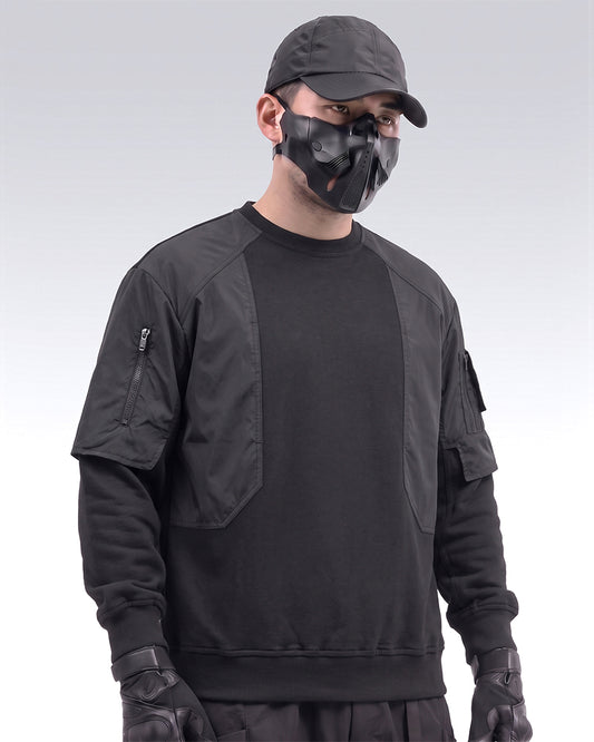 Cyberpunk Fake Two Piece Crewneck Sweatshirt