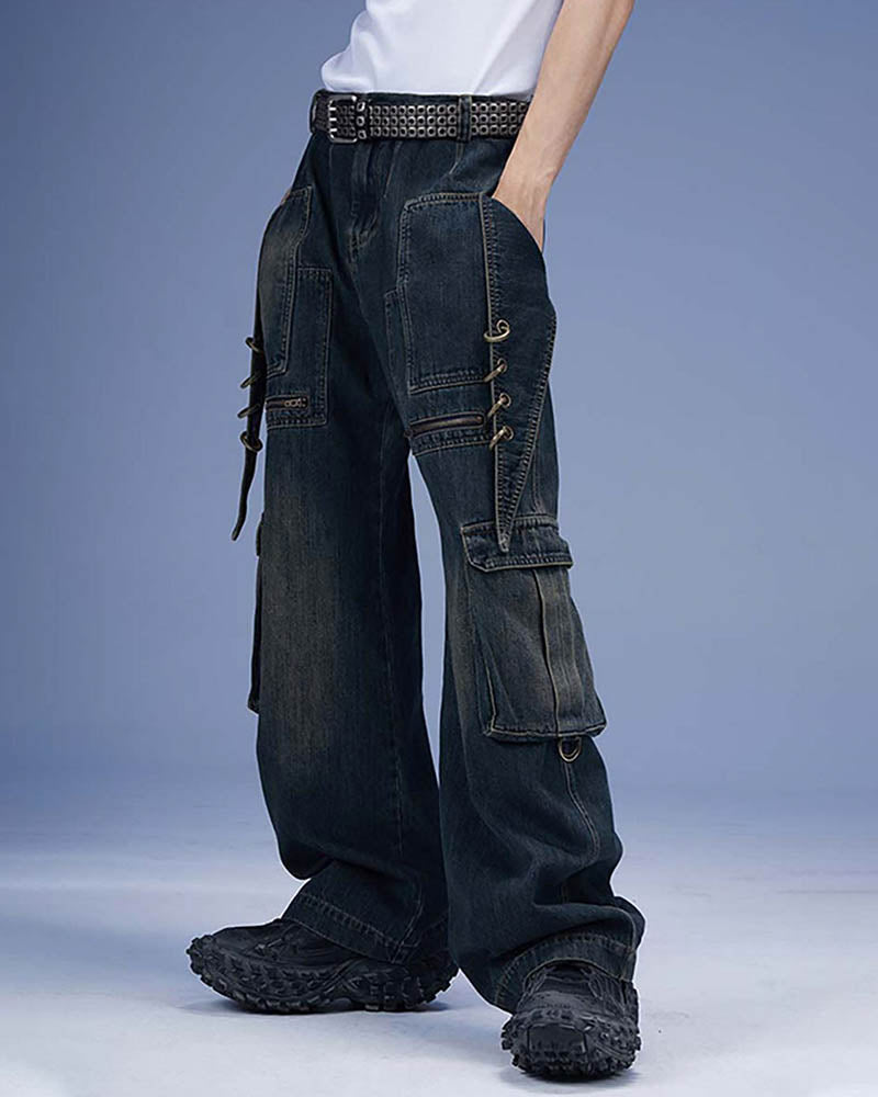 Scimitar Rings Deconstructed Denim Cargo