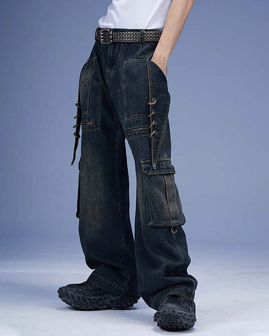 Scimitar Rings Deconstructed Denim Cargo