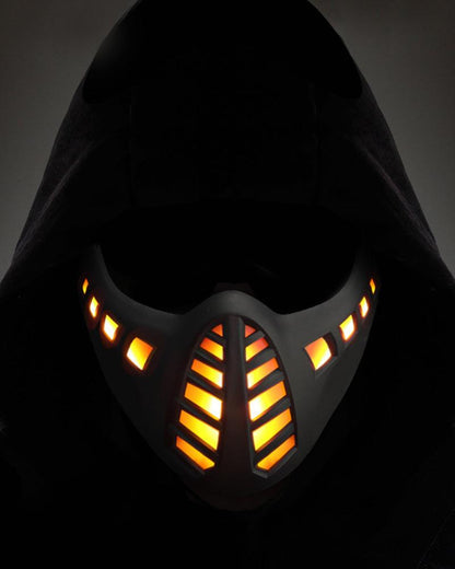 Cyberpunk Cosplay LED Scorpion Half Face Mask