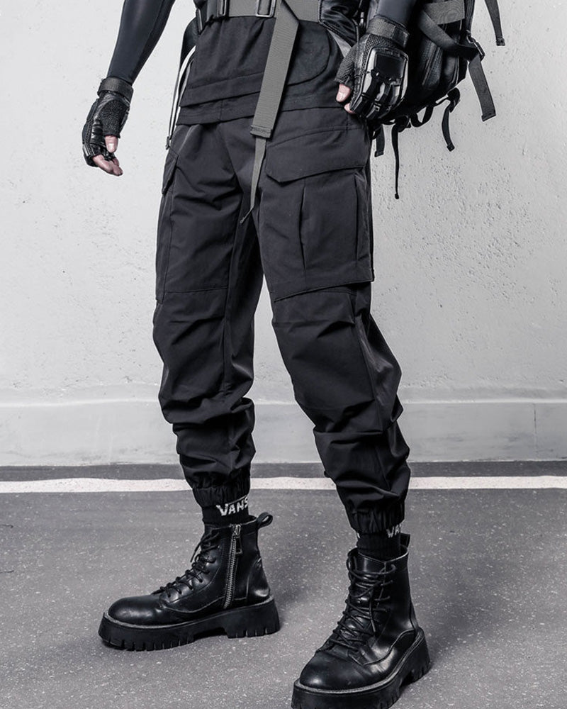 Minimalist Waist Buckle Techwear Cargo Pants