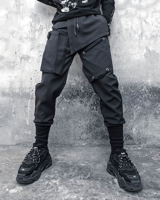 Techwear Drawstring Slim Cargo Pants
