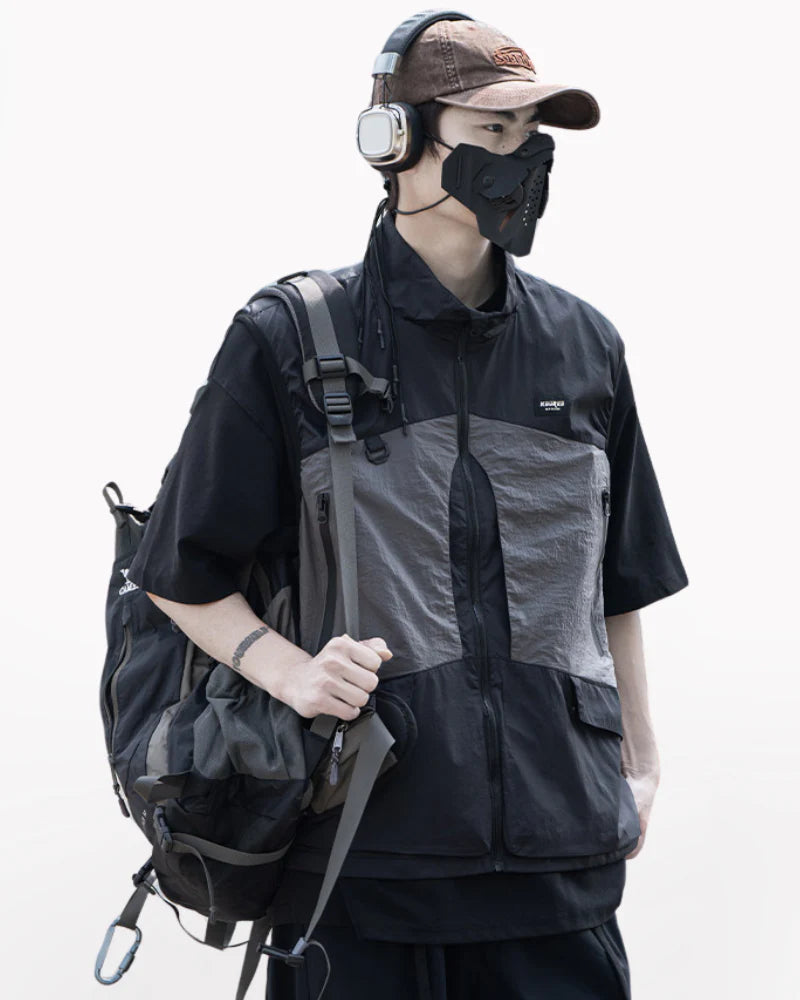 Outdoor Functional Stand Collar Cargo Vest