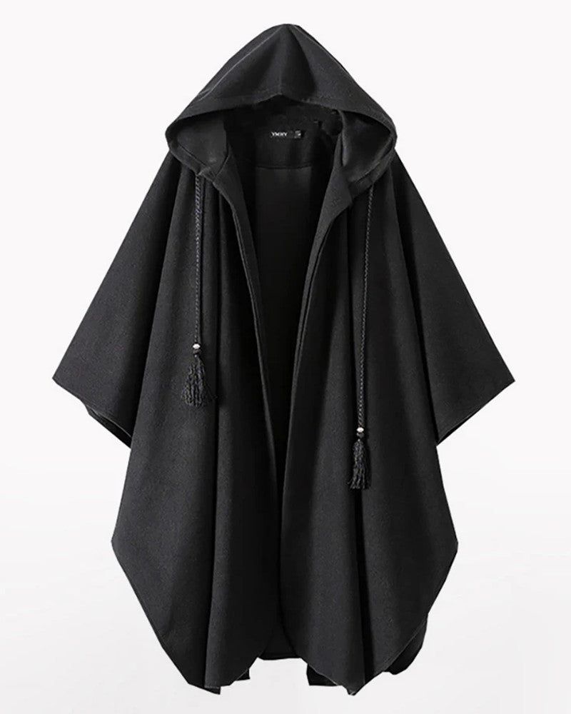Techwear Long Cape Hooded Coat