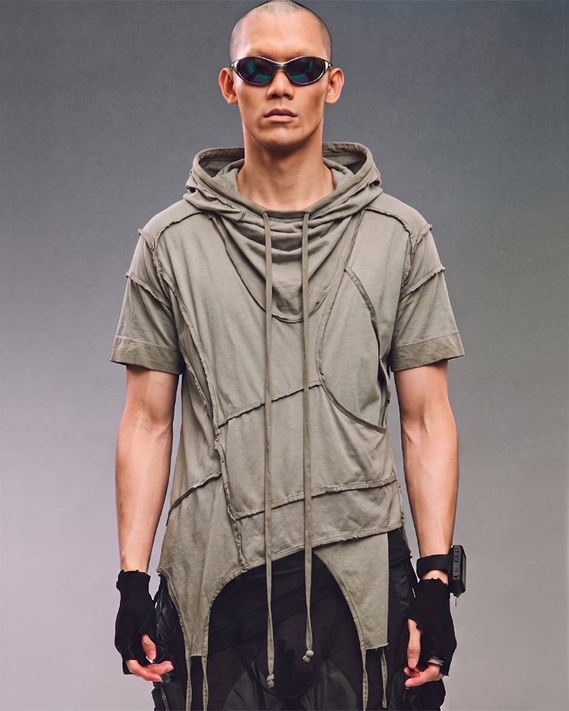 Post‑Apocalyptic Hooded Short‑Sleeve T‑Shirt
