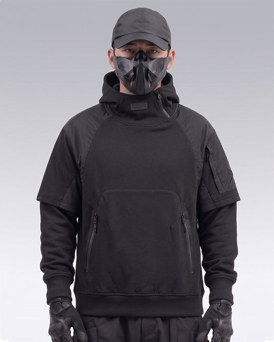 Functional Two-tone Spliced Tactical Hoodie
