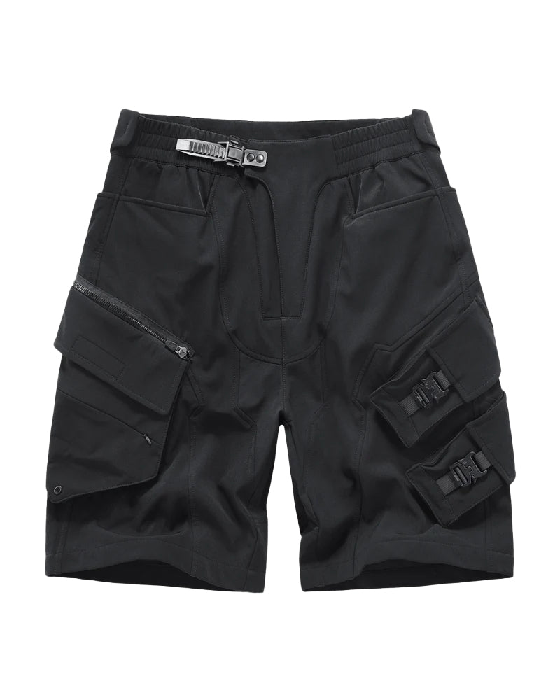 Functional Multi-Pocket Tech Cargo Shorts